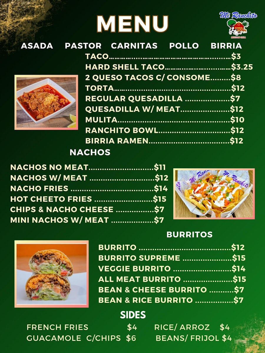 Mi Ranchito Mexican Grill Menu - Image 2